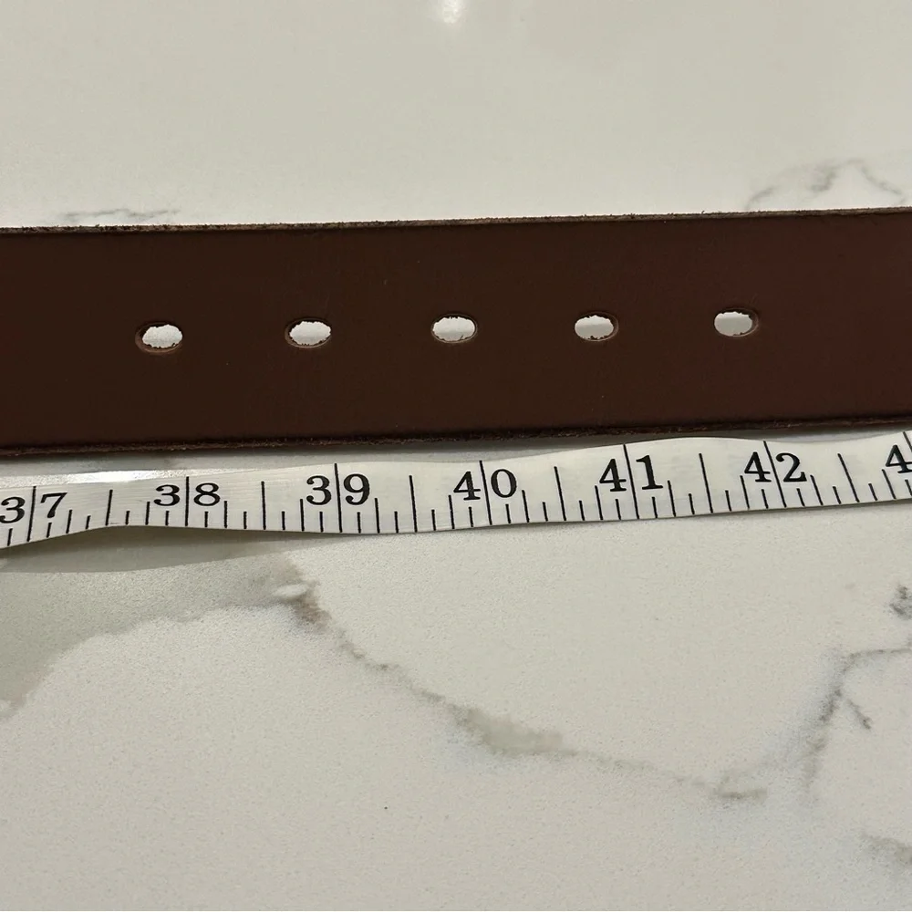 Timberland NWT Brown Genuine Leather Belt Wrapped Buckle Workwear Casual Size 38